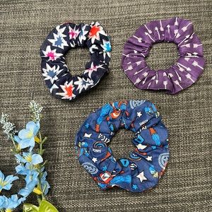 🎀 Handmade Set of 3 Scrunchies: Comic Book Theme